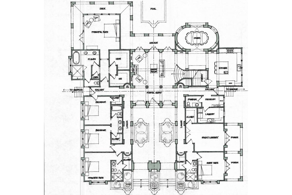 Wagstaff + Rogers Architects Eric Rogers Brock Wagstaff Manor Lane Plan Concept